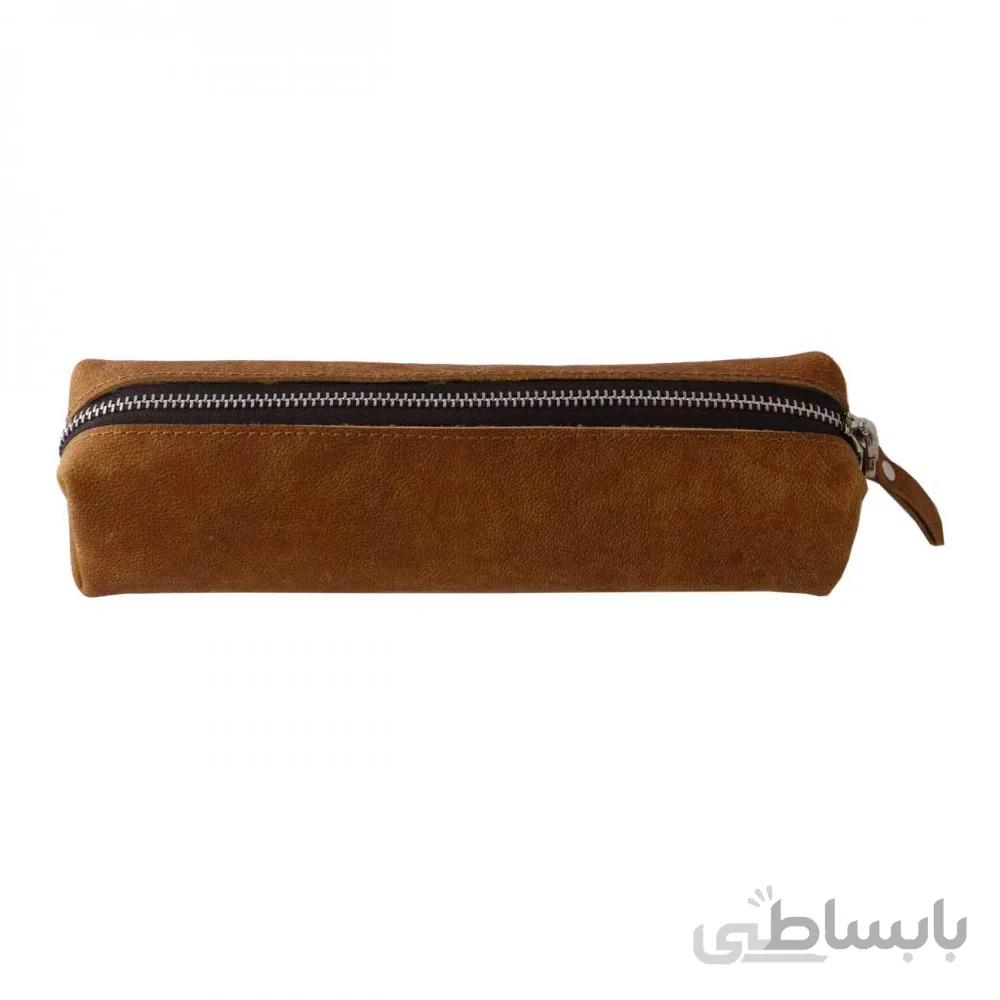 جامدادی چرم طبیعی عسلی