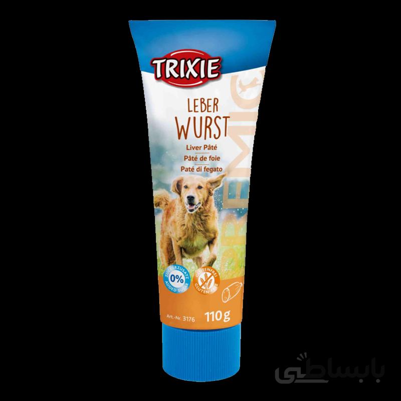 تشویقی سگ تریکسی مدل Primo Liver Sausage Creme با طعم جگر وزن 110 گرم