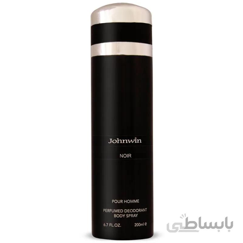 اسپری دئودورانت مردانه جان وین مدل Noir حجم 200 میل ا Johnwin Noir Spray For Men 200ml