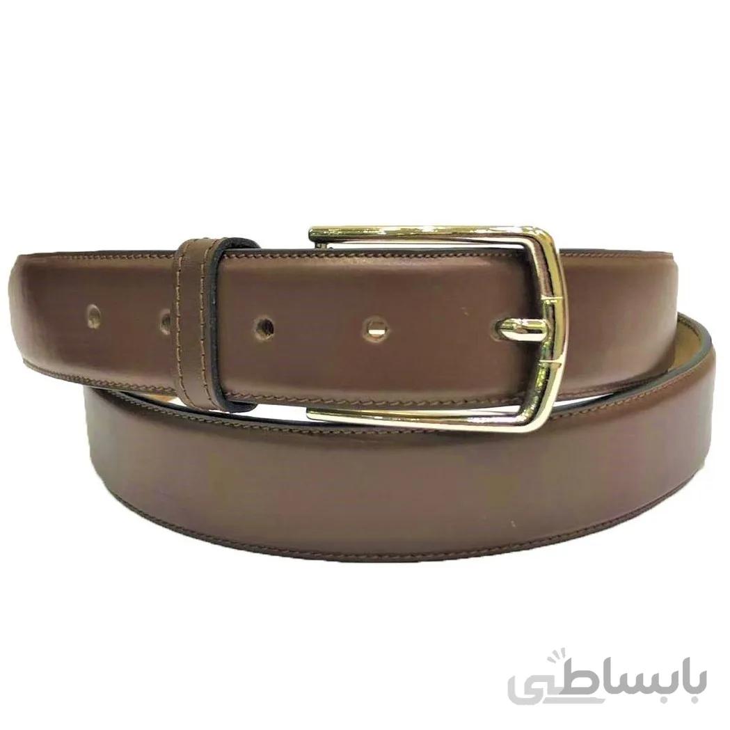 کمربند دو رو چرم مدل brown classic