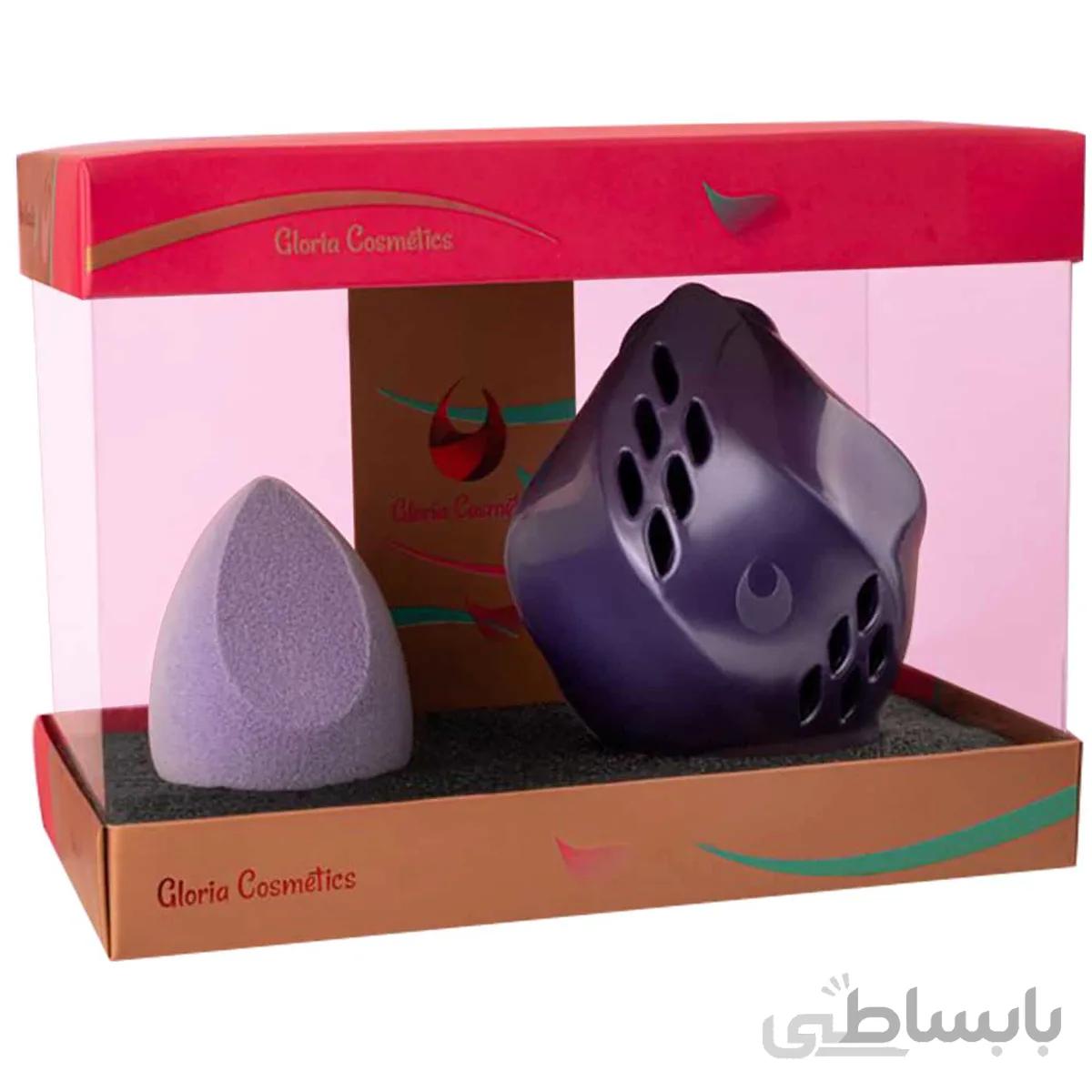 اسفنج میکرو فایبر گلوریا رنگ بنفش با کیس بنفش