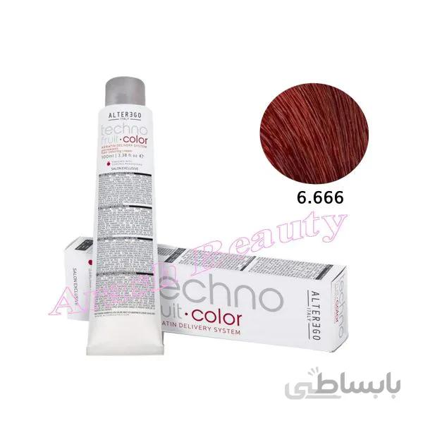 رنگ مو تکنو آلترگو 6.666 بلوند فوق العاده شدید قرمز
