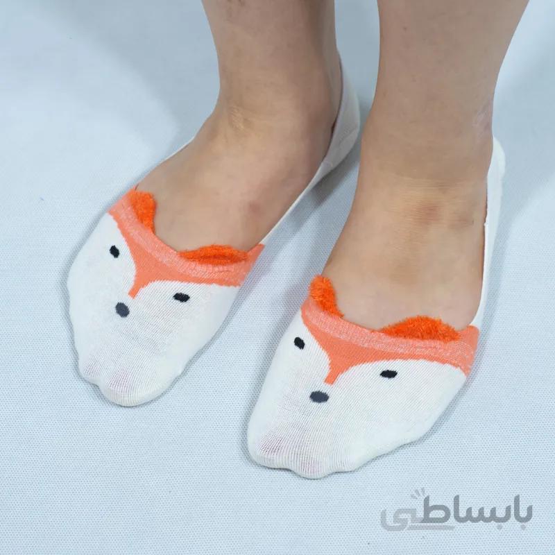 جوراب کالج روباه سفید نارنجی