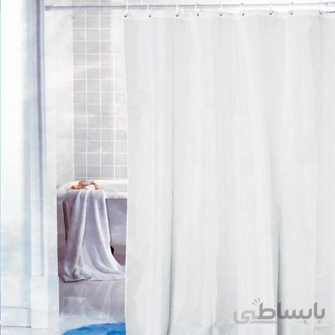 پرده حمام 140*190 رزین تاژ سفید ساده Simple White