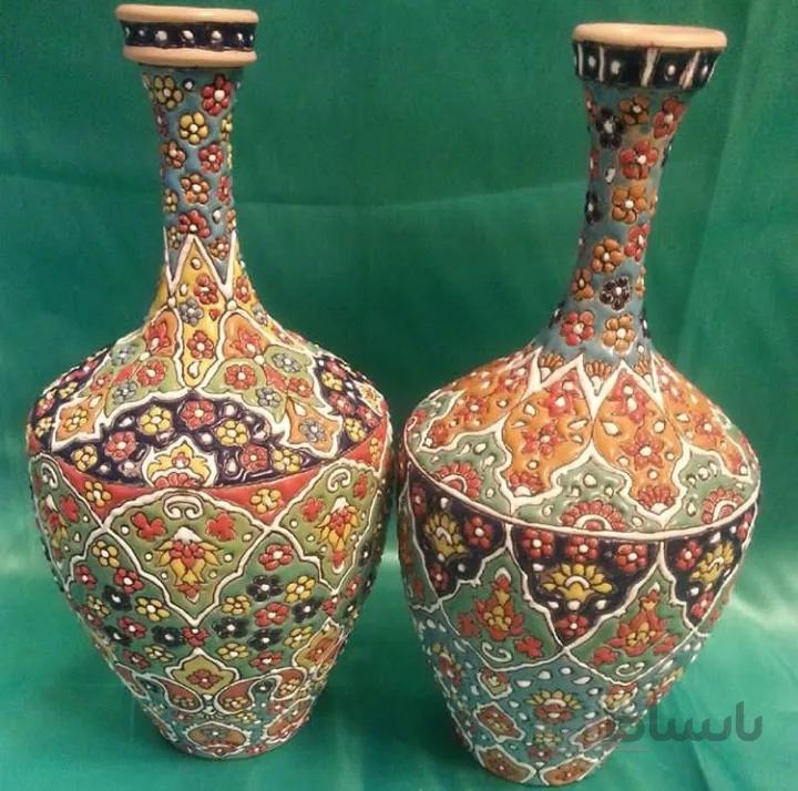 گلدان میناکاری سفالی کد ۱۰۹۹۲