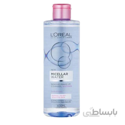 پاک کننده صورت لورآل Micellar Water Loreal حجم ٤٠٠ میلی