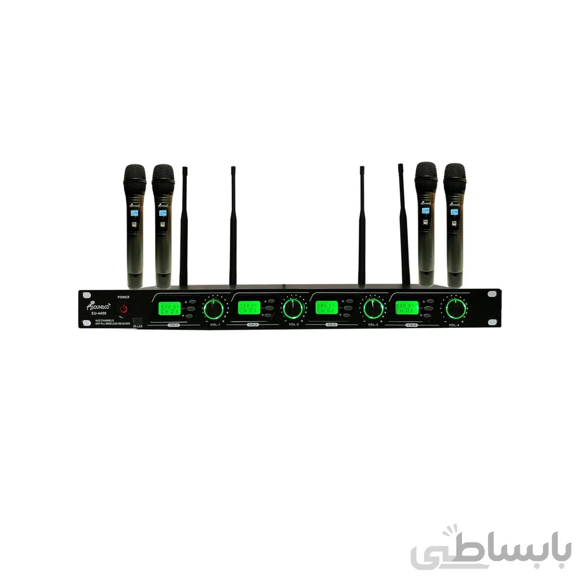 میکروفن بی سیم چهار کانال ساندکو مدل EU-4400H