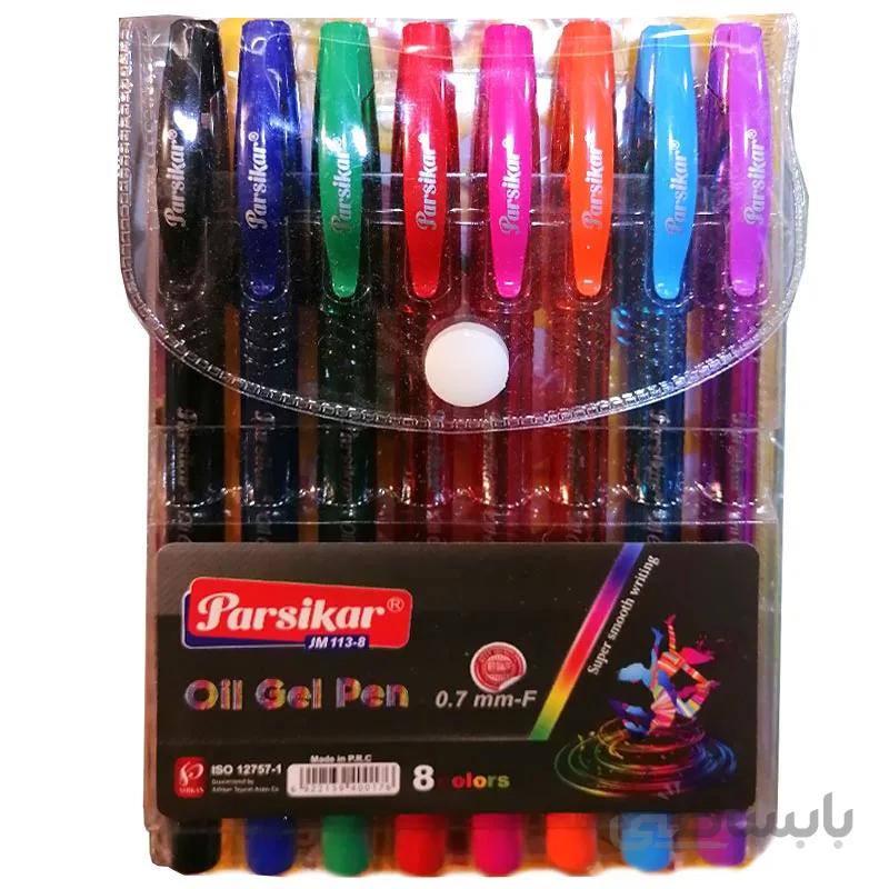 خودکار 8 رنگ پارسی کار مدل JM 113 با قطر نوشتاری 0.7
