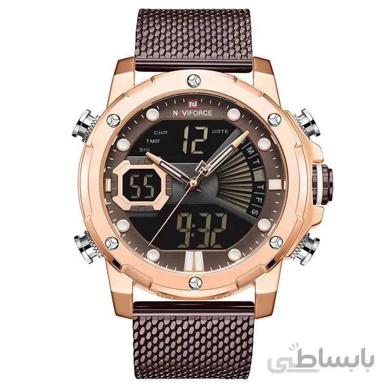 ساعت نیوی فورس مردانه قهوه ای مدل 9172 naviforce