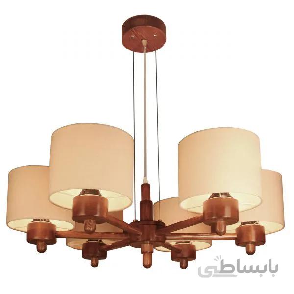 نورآویز(لوستر)چوبی مسینا مدل Md6