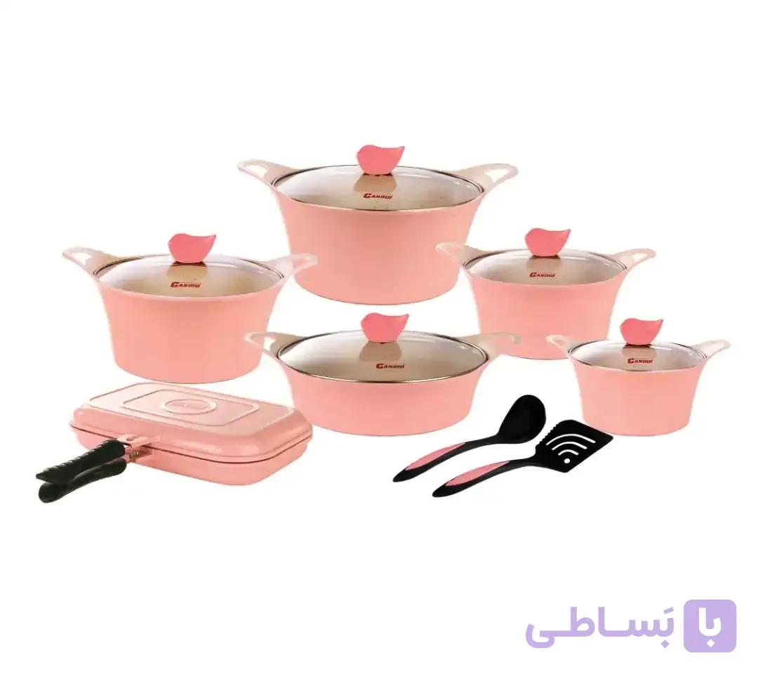 سرویس قابلمه 12 پارچه کاندید گرانیت مدل اوشن گلبهی