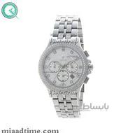 ساعت مچی ویولت Violet زنانه کرنوگراف گرد نگین دار فلزی استیل صفحه روشن مدل 0381/2L
