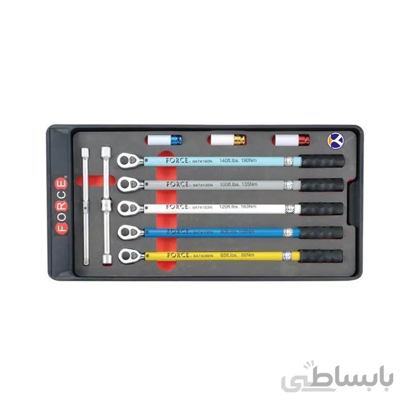 جعبه ترکمترهای مخصوص + آچار چرخ 9pc سایز "1/2 اینچ مدل 64707 فورس