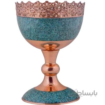 آجیل خوری فیروزه کوب اثر آقاجانی ارتفاع 30 سانتی متر کد F-52