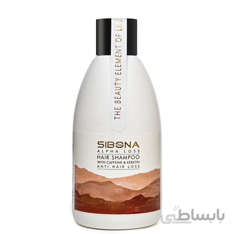 شامپو تقویت کننده و ضد ریزش حاوی کافئین و کراتین سیبونا 225میل -Sibona