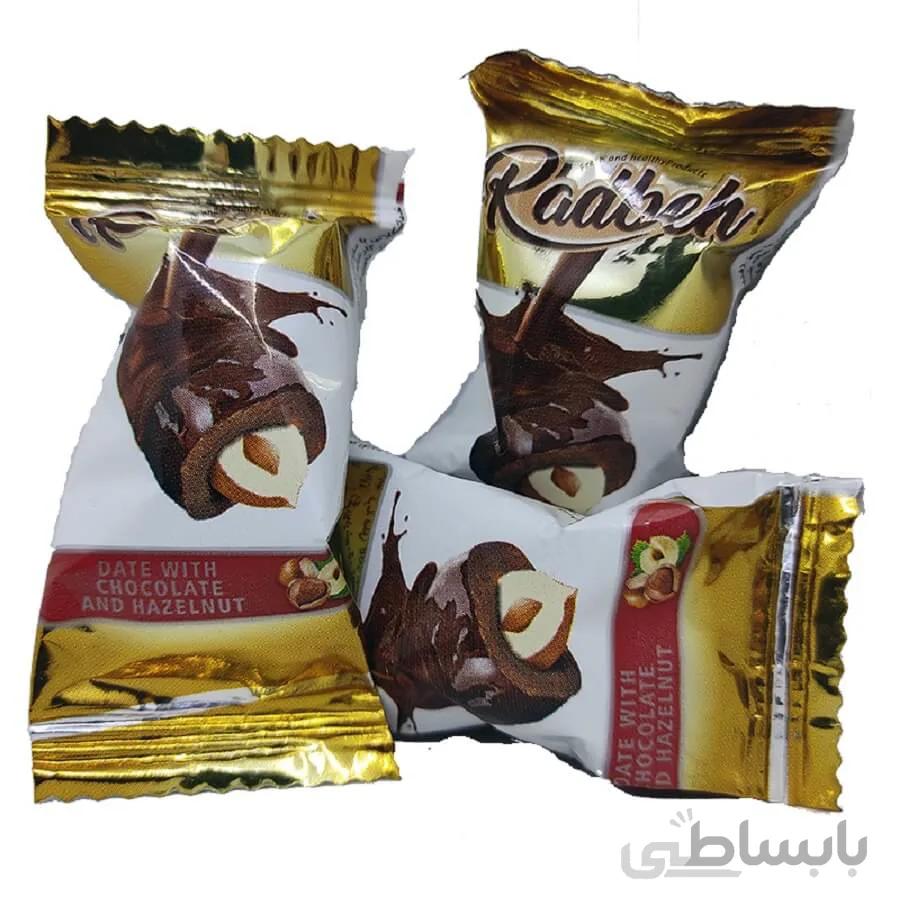 خرما شکلاتی با مغز فندوق