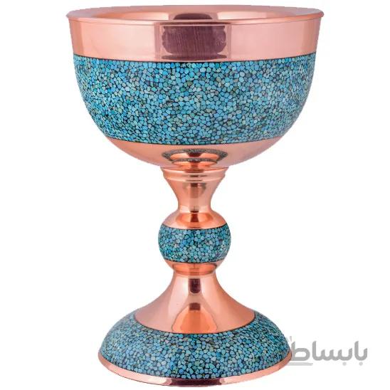 سنگاب فیروزه کوب اثر آقاجانی ارتفاع 39 سانتی متر کد SANF-07