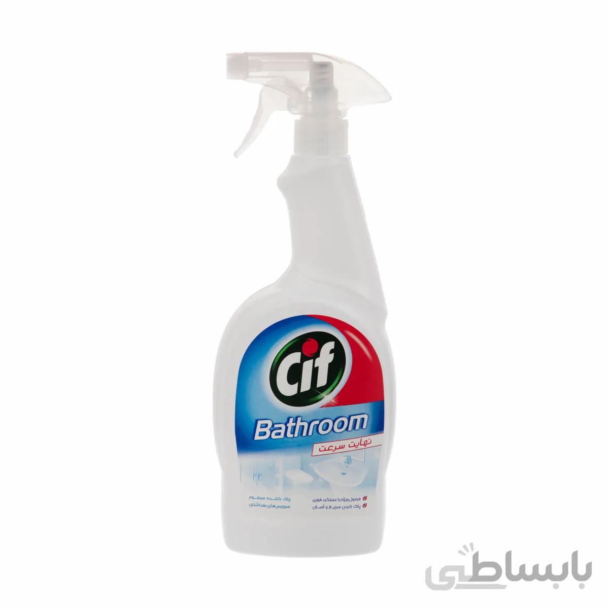 اسپری تمیزکننده سطوح حمام و دستشویی سیف مقدار 750 میلی لیتر ا Cif Bathroom and WC Surface Cleaner Spray 750 ML