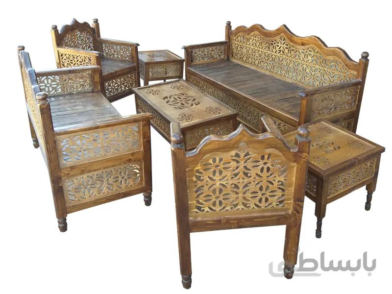 مبلمان ۷ نفره nasr-7xs5 به همراه ۳ میز