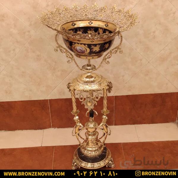 آجیل خوری برنزی کنار سالنی طرح بارسلون