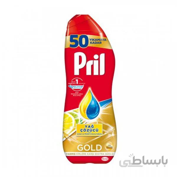 ژل ماشین ظرفشویی دو فاز پریل لیمویی حجم 900 میلی لیتر Pril Gold Jel