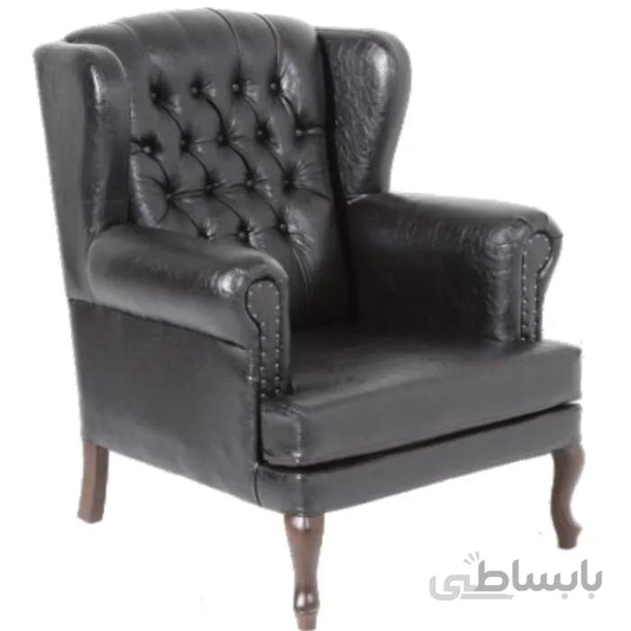 مبل کوئین تمام چرم تک نفره ژاله
