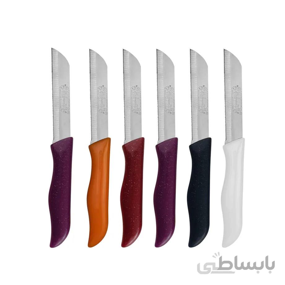 کارد میوه خوری فاردینوکس مدل دو آشپز تیغه بزرگ بسته ۶ عددی