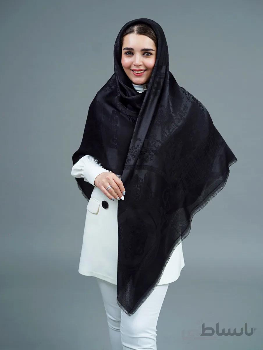 روسری نخ ابریشم ریشه پرزی کد BH110