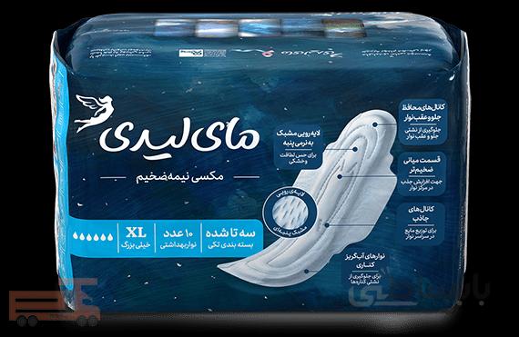نوار بهداشتی مکسی مای لیدی بالدار نیمه ضخیم شب- کارتن ۳۶ تایی