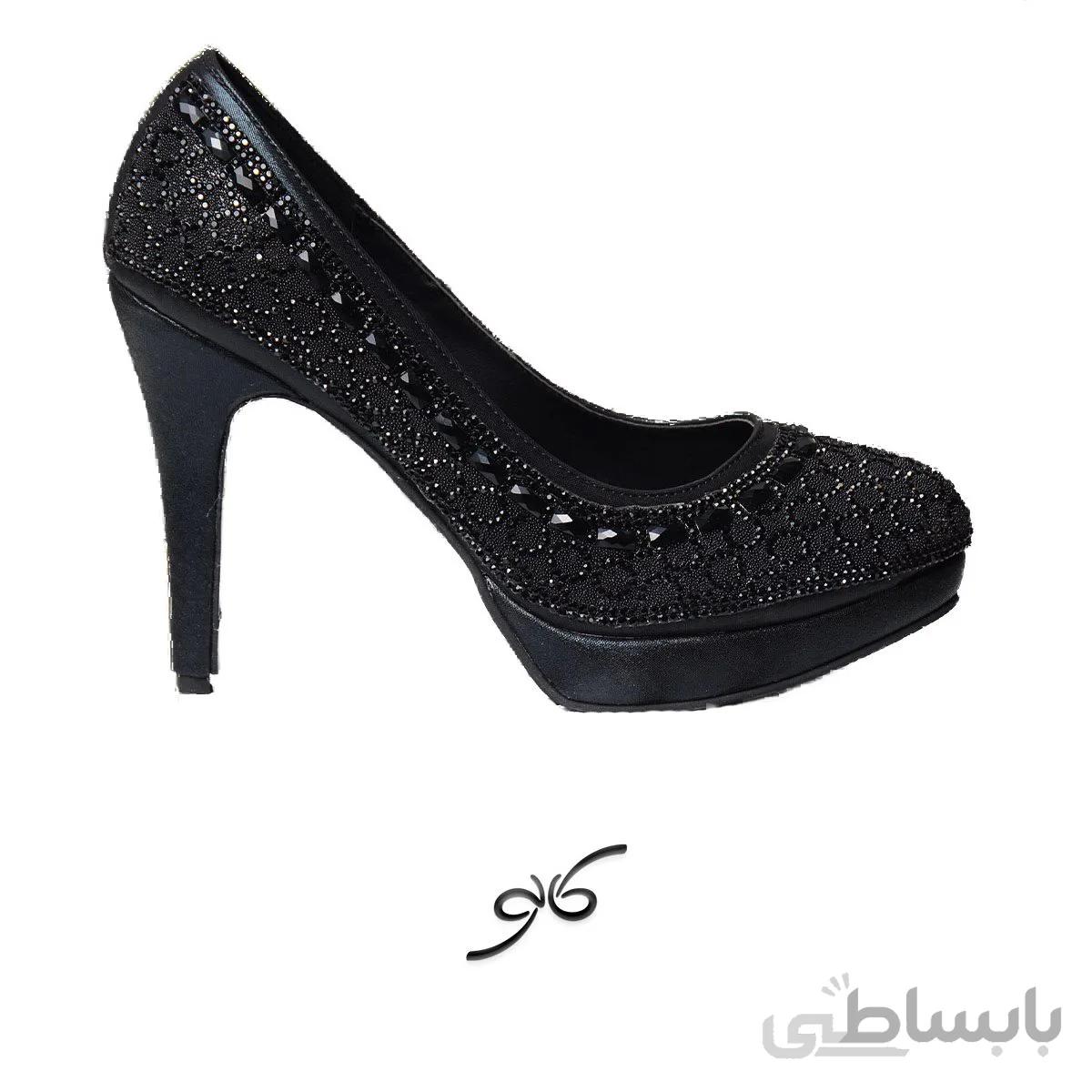 کفش مجلسی پاشنه بلند نگینی زنانه - 00001/7