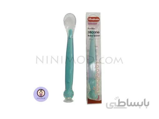 قاشق سلیکونی Taoqibaby رنگ سبز