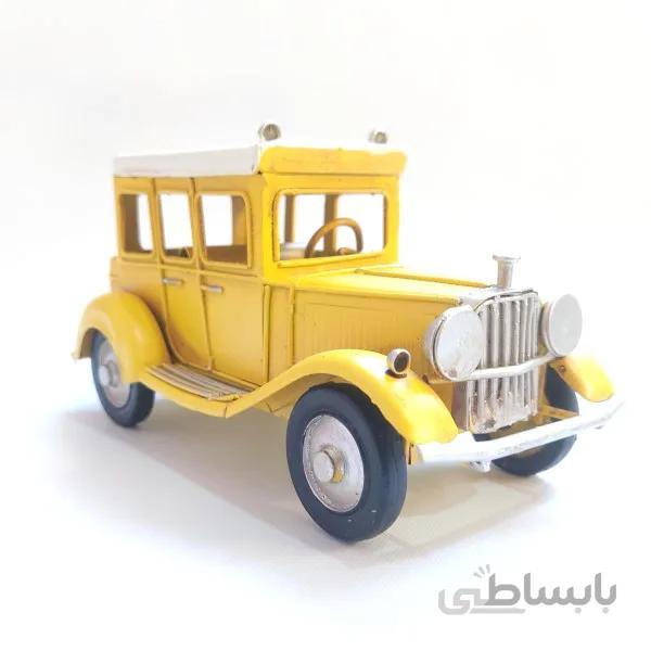 ماکت ماشین فلزی کلاسیک زرد