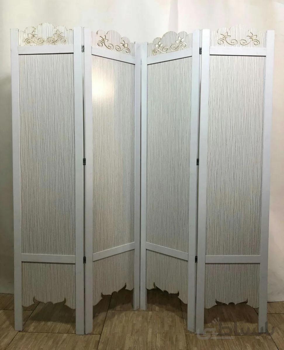 پاراوان ساده عرض 45 سفید باران