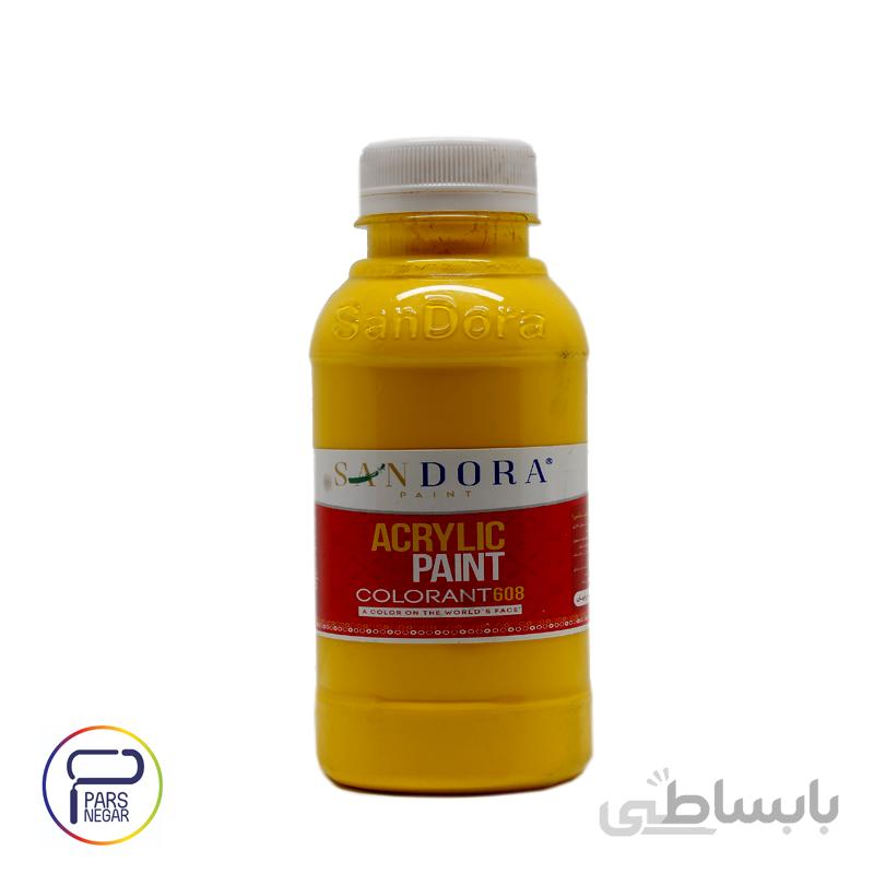 مادر رنگ اکریلیک پایه آب زرد ساندورا