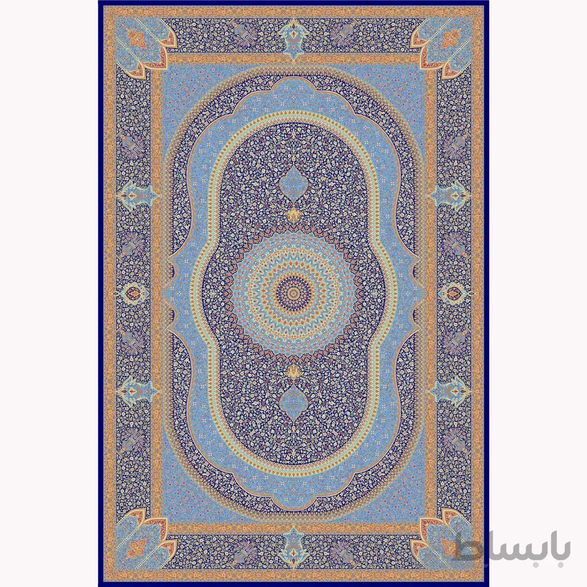 فرش ماشینی حریر کد ۵۰۵۵ سرمه ای