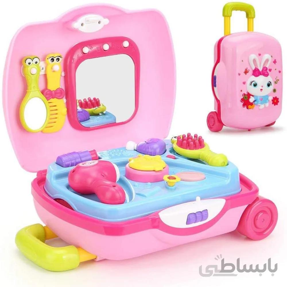 اسباب بازی موزیکال ست آرایشی چمدانی قابل حمل هولی تویز مدل 3109 Hola Toys Princess Suitcase