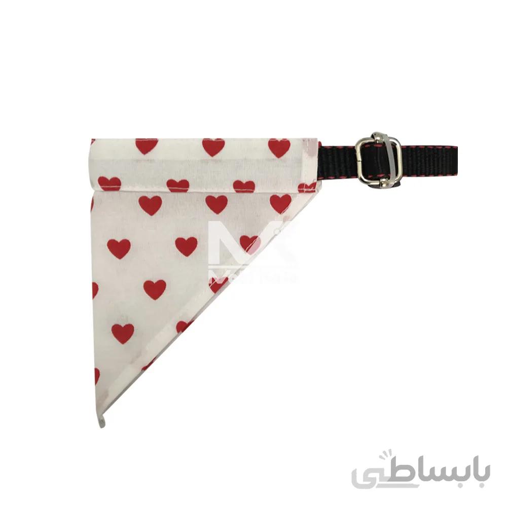 دستمال گردن سگ طرح قلب