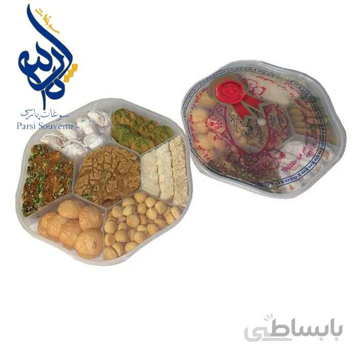 شیرینی مخلوط یزدی گرد حاج خلیفه رهبر 800 گرمی کدSM-3