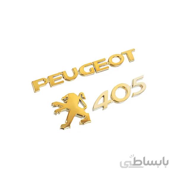 مجموعه لوگوی طلایی عقب پژو 405 سام اسپرت ا Sam Sport Golden Rear Trunk Logo For Peugeot 405
