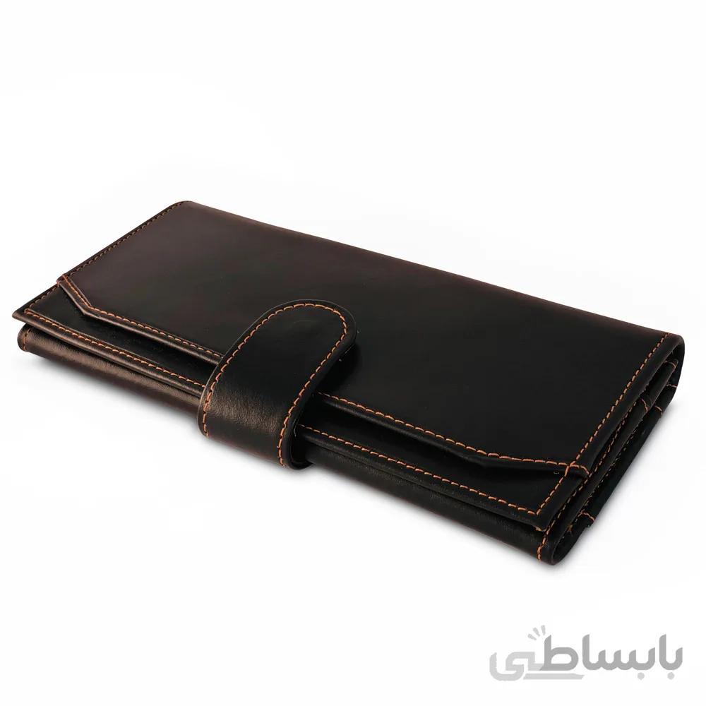 کیف پول چرم زنانه سه لت زیانه دار ا قیمت به شرط خرید تیمی
