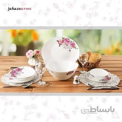 سرویس ۲۸‌پارچه بیضی پارس اپال‌Lavender کد207
