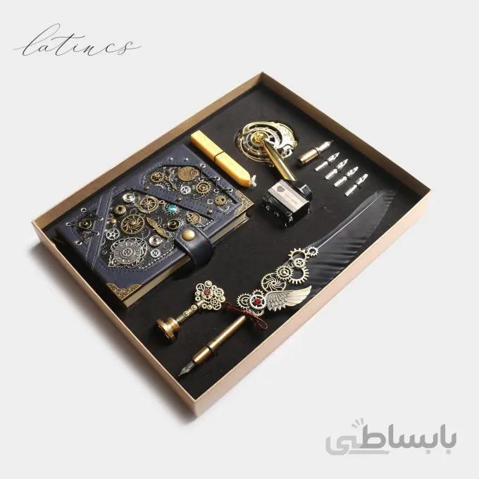 ست کالیگرافی قلم پر لوکس مدل استیم پانک