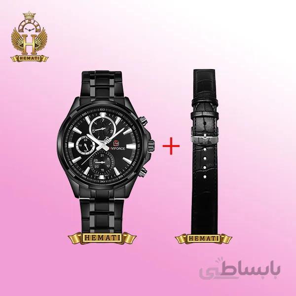 ساعت مچی مردانه نیوی فورس Naviforce NF9089M مشکی نقره ای