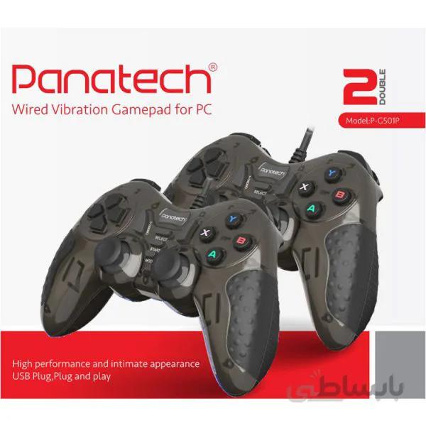 دسته بازی دوبل شوکدار حرفه ای Panatech مدل G501 مشکی