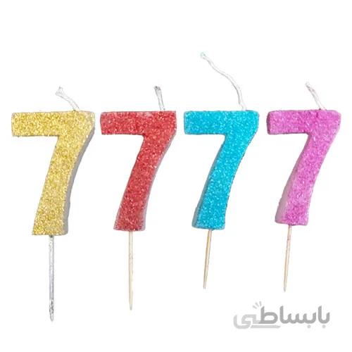 شمع اکلیلی طرح عدد هفت