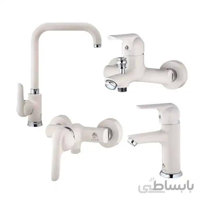 ست شیرآلات درخشان مدل کاج وایت