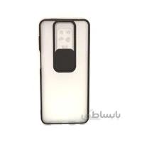 قاب پشت مات شیائومی Note 9 pro محافظ لنزدار کشویی مشکی