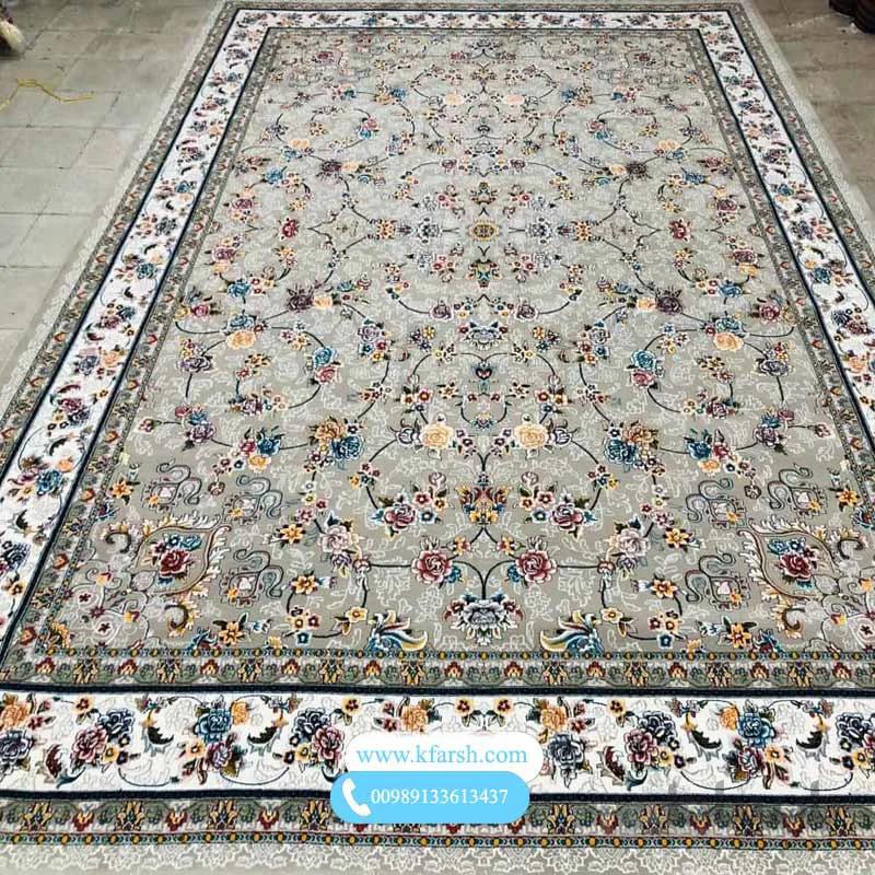 فرش ماشینی طرح افشان گیلدا ( کرم – فیلی – آبی – مشکی )