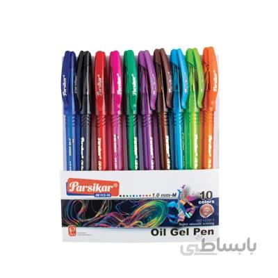 خودکار 10رنگ نوک 1 ژله ای مدل JM113-10 پارسیکار