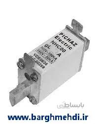 فیوز کاردی 160آمپر پایه کوتاه پیچازالکتریک سایزNHC00 ا KNIFE FUSE 160A_500V_50KA_NHC00 PICHAZ ELECTRIC